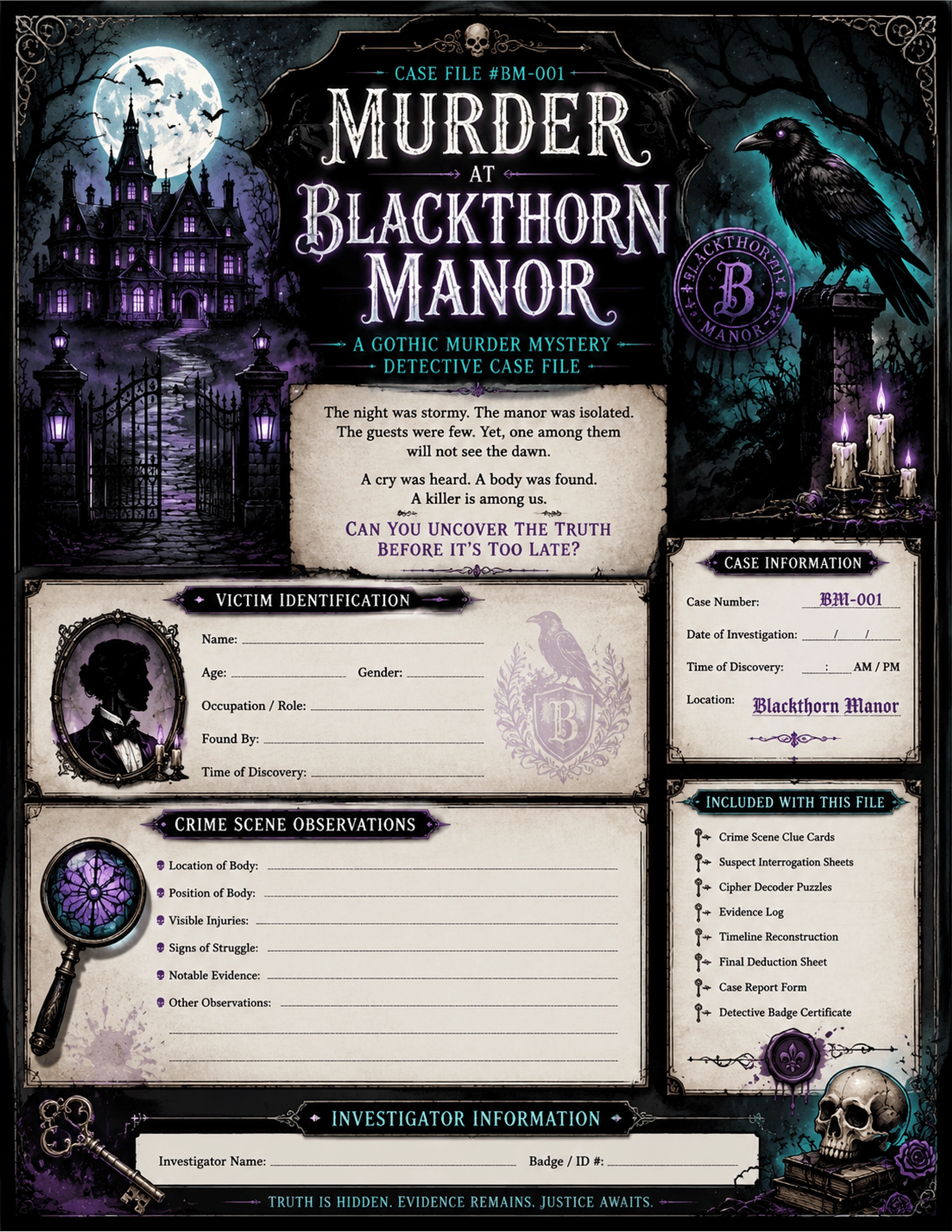Mystery Printable Puzzles Sample Pack